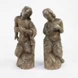 2 kneeling angels 18th century Spanish