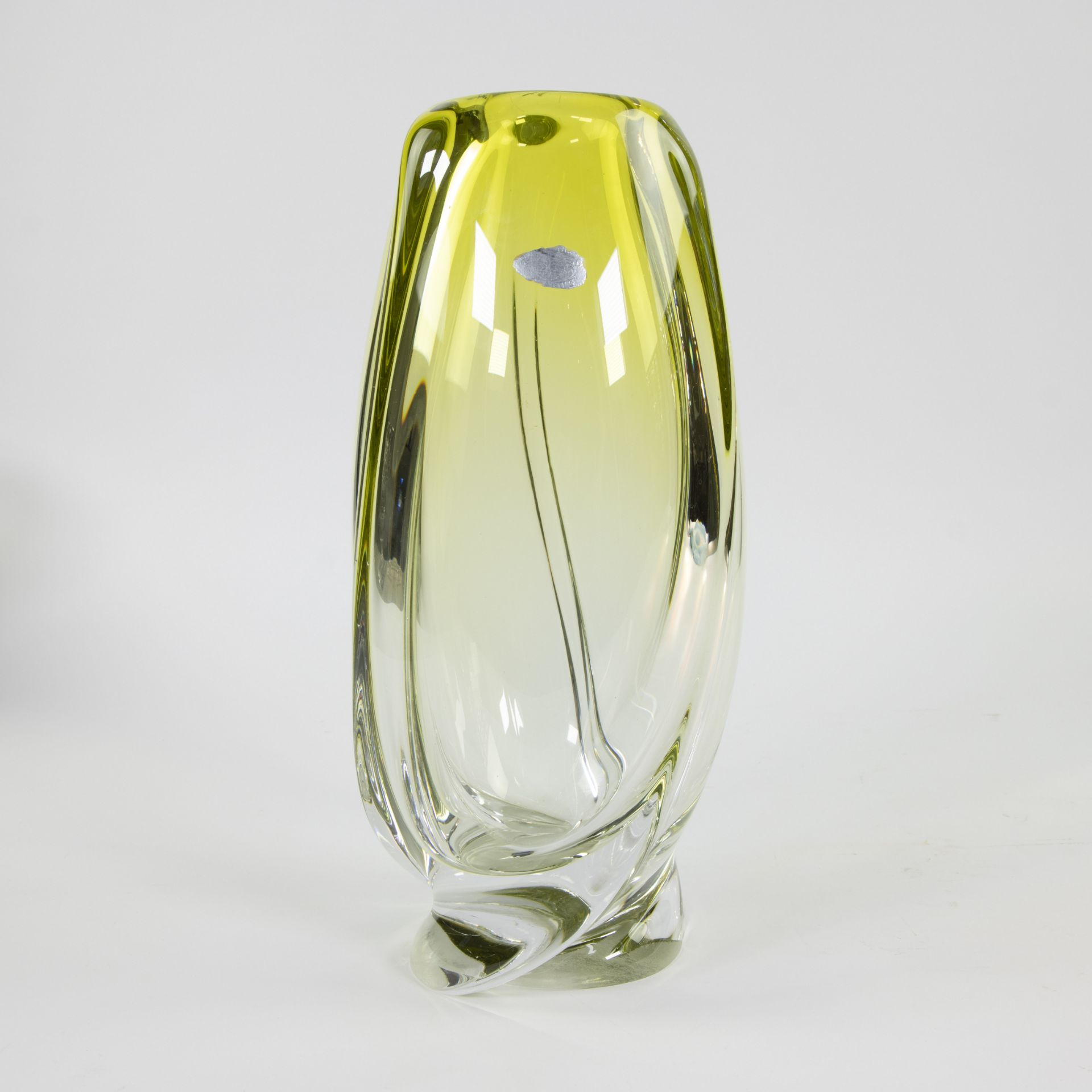 VSL yellow crystal vase 1960s - Bild 3 aus 5