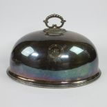 English silver plated cloche, with hallmark