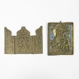 Collection of 3 Russian travel icons 19th century