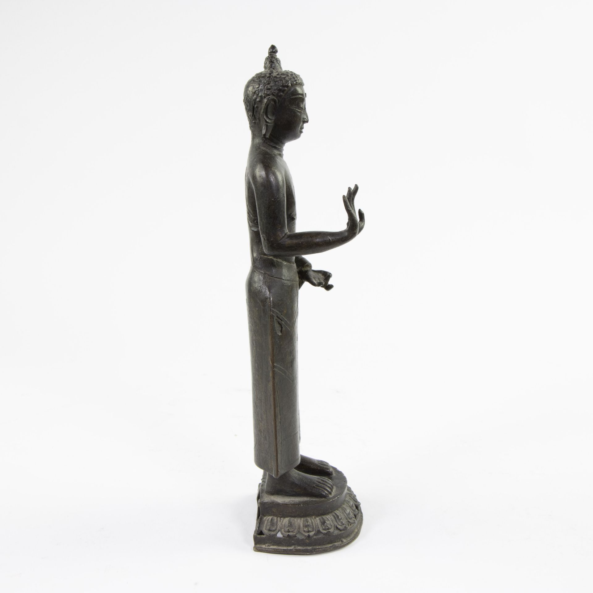 Bronze standing Buddha Dipankara propably 18th century - Bild 4 aus 5