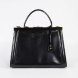 Delvaux black leather handbag