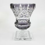 Val Saint Lambert purple crystal vase model Thessalie