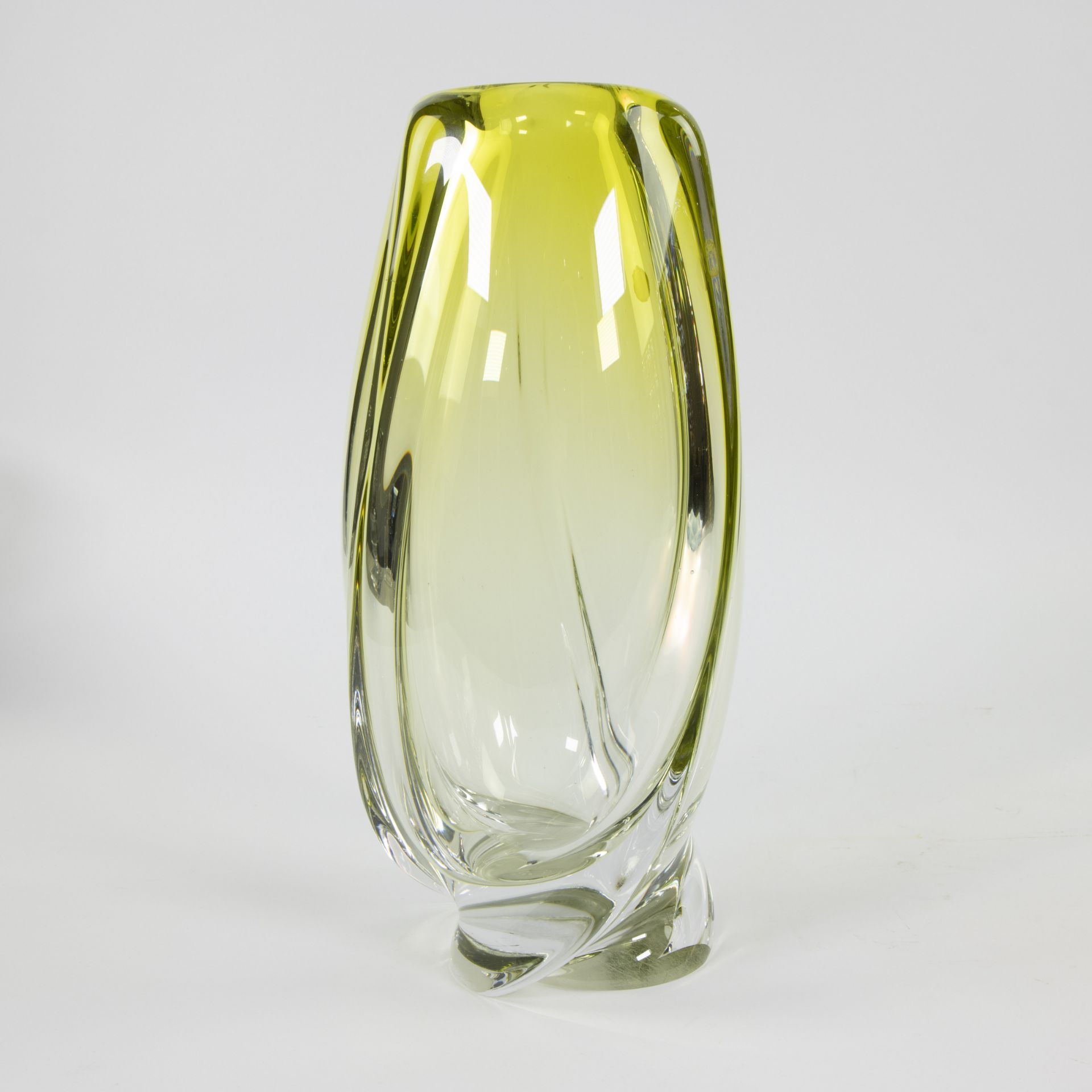 VSL yellow crystal vase 1960s - Bild 2 aus 5