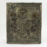 Orthodox icon with silver front, 19th century
