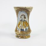 Majolica cup 16th century Antwerp with an image of Sinjoor