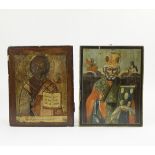Collection of 2 Russian icons 19th century