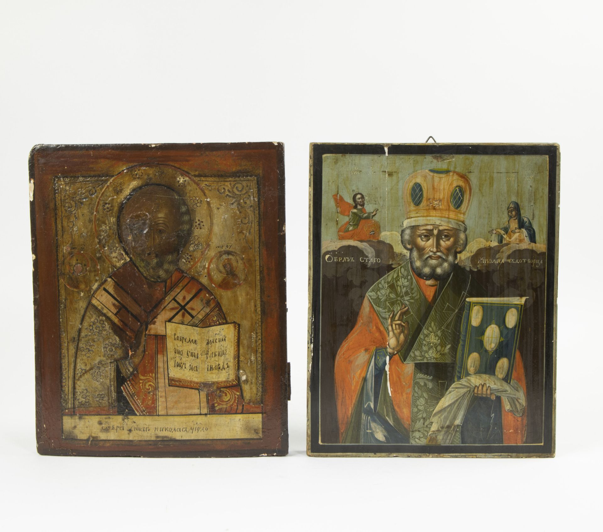 Collection of 2 Russian icons 19th century