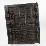African Dogon Granary hand carved door. Mali Africa.