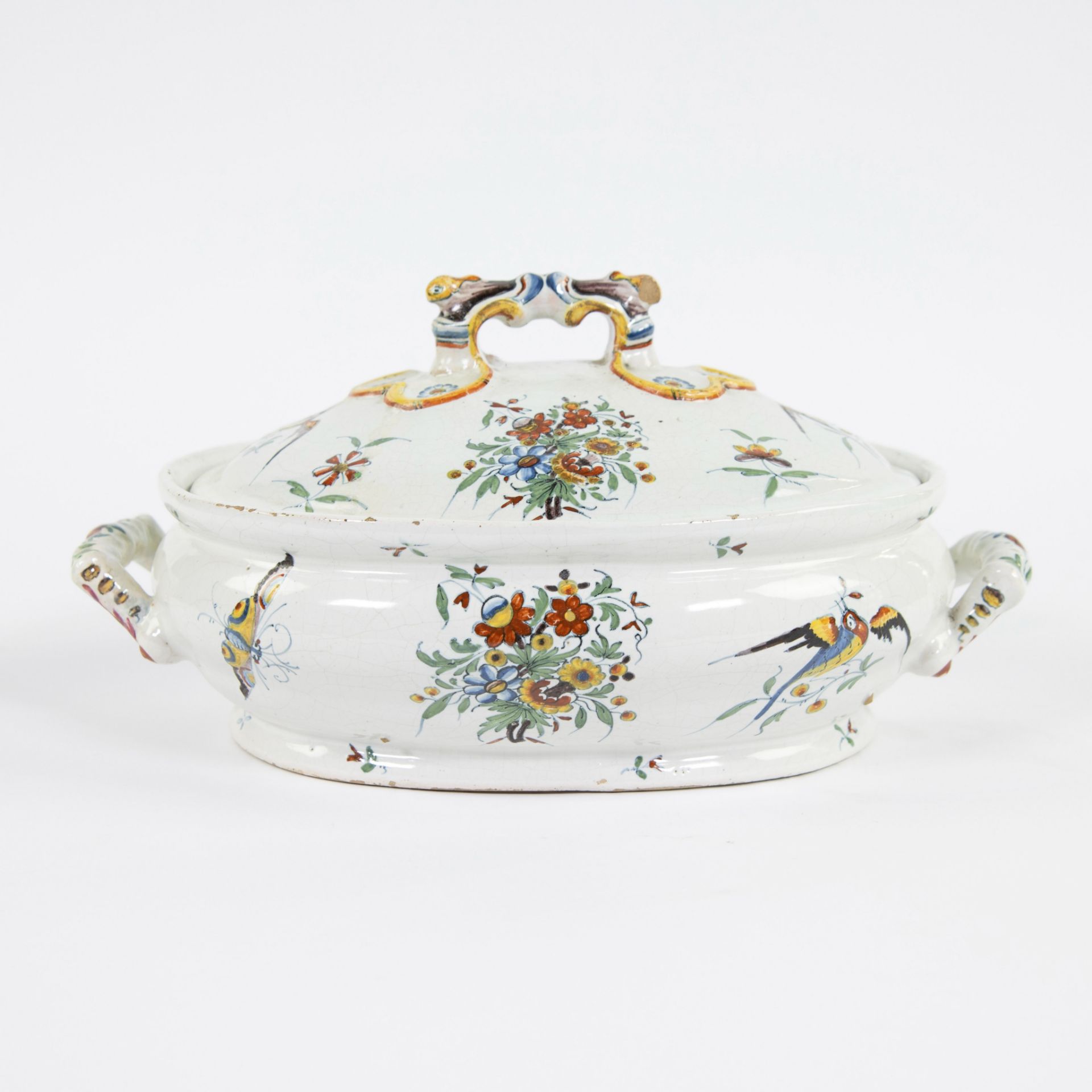 Very rare Brussels soup tureen in earthenware circa 1750