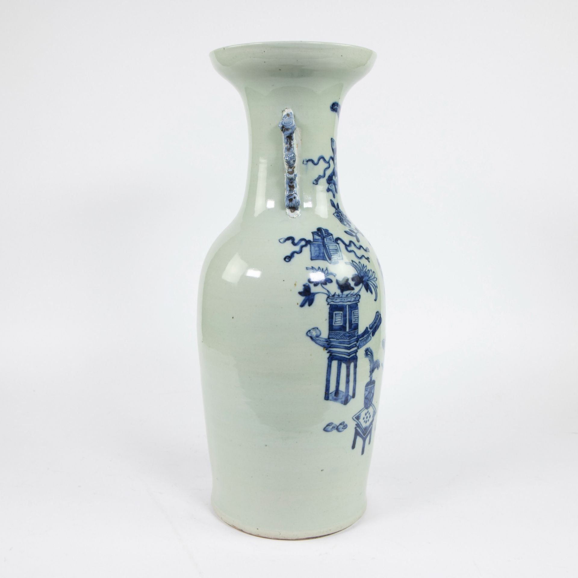 3 Chinese celadon vases late 19th century - Image 5 of 11