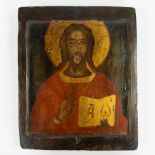 Orthodox icon CHRIST PANTOCRATOR, carved shelf