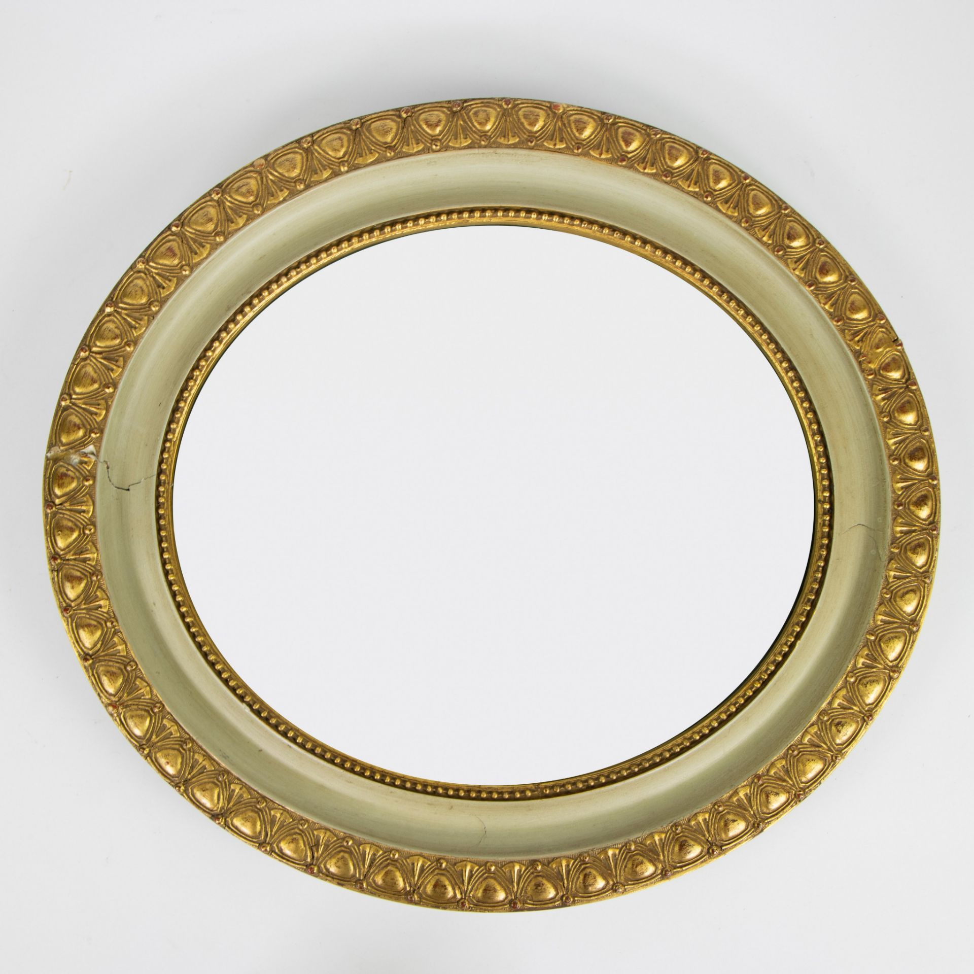 Gilded convex mirror or witch mirror
