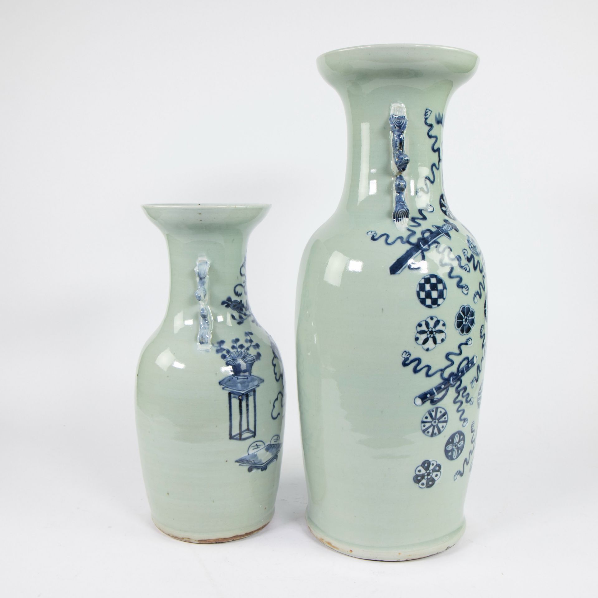 3 Chinese celadon vases late 19th century - Image 11 of 11