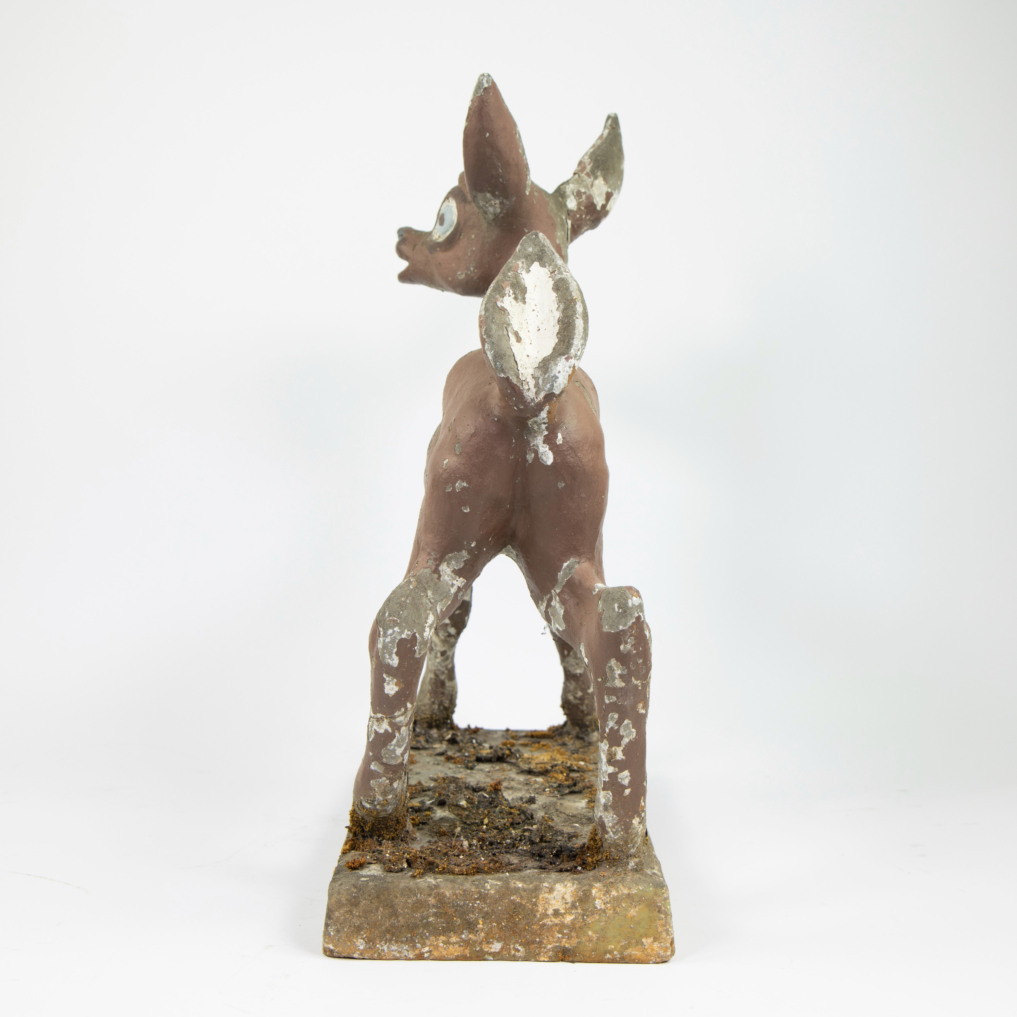Vintage patinated stone sculpture of a deer cub - Bild 4 aus 4