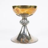 Mid century chalice with silver and vermeille, silversmith Jean Ausloos Leuven
