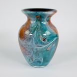 Jean-Michel OPERTO, blown glass marbled vase