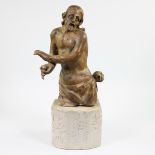 Well-carved statue around 1700 Southern Europe, nice quality with finely worked hair on the back, wh