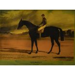 Industry, Winner of the Oaks Stakes at Epsom 1838, aquatint with hand coloring. Engraved by C. and G