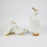 A collection 2 ceramic duck groups, German - Hutschenreuter