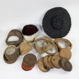 5 hat molds and accessories, 1st half of the 20th century, from a Brussels milliner, makers hats Nel