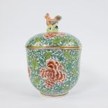 French porcelain lidded jar Samson
