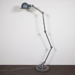 An mid century original industrial French 'JIELDE' LAMP, chrome and steel, four arms