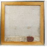 Parchment in which Charles V decrees the verdict of the Great Council of Mechelen between Louis Van