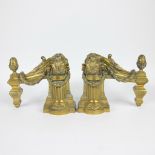 Pair of fire-gilt firebucks Louis XVI style