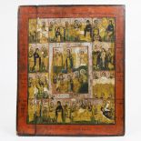 Orthodox icon The Resurrection of Christ with the Ascension and Descent into Hell, 19th Century