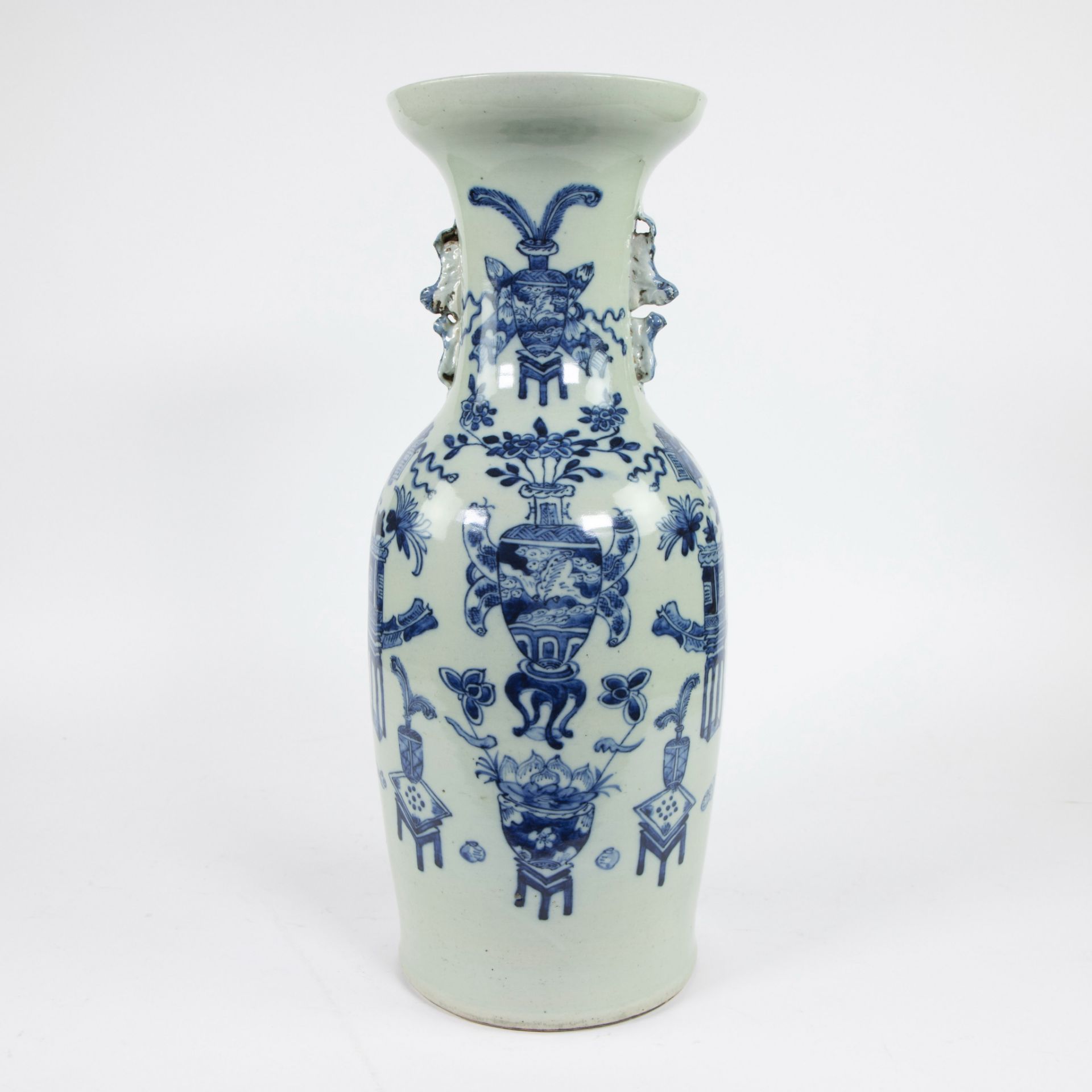 3 Chinese celadon vases late 19th century - Image 2 of 11