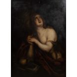 18th century oil on canvas The Penitent Mary Magdalene, anonymous.