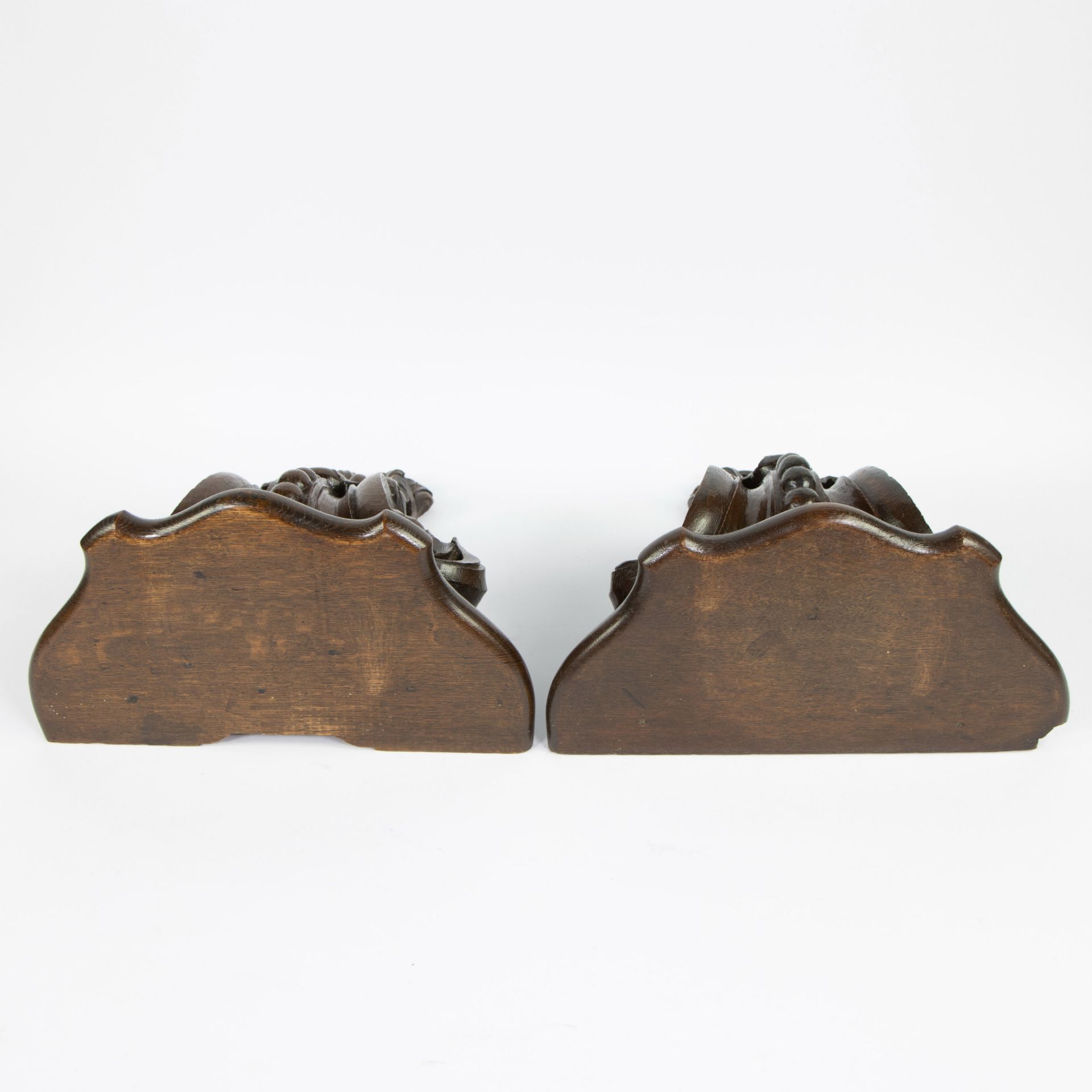 Pair of antique oak consoles - Bild 5 aus 5
