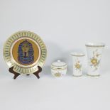 A collection of Kaiser porcelain Prelude design G. Schardt and plate King Tutankhamon limited editio