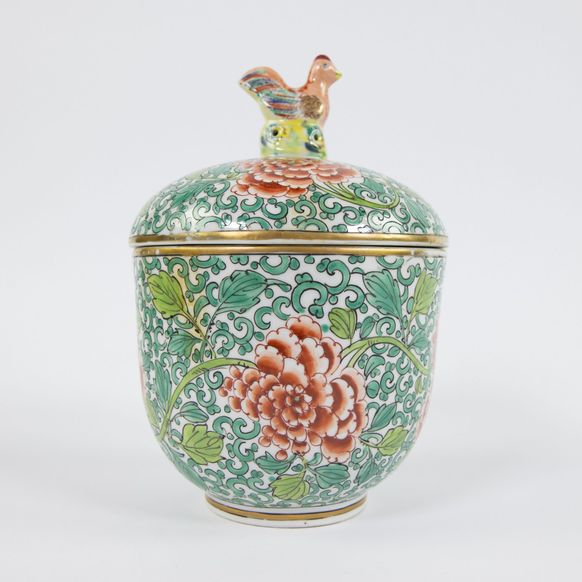 French porcelain lidded jar Samson - Bild 3 aus 6