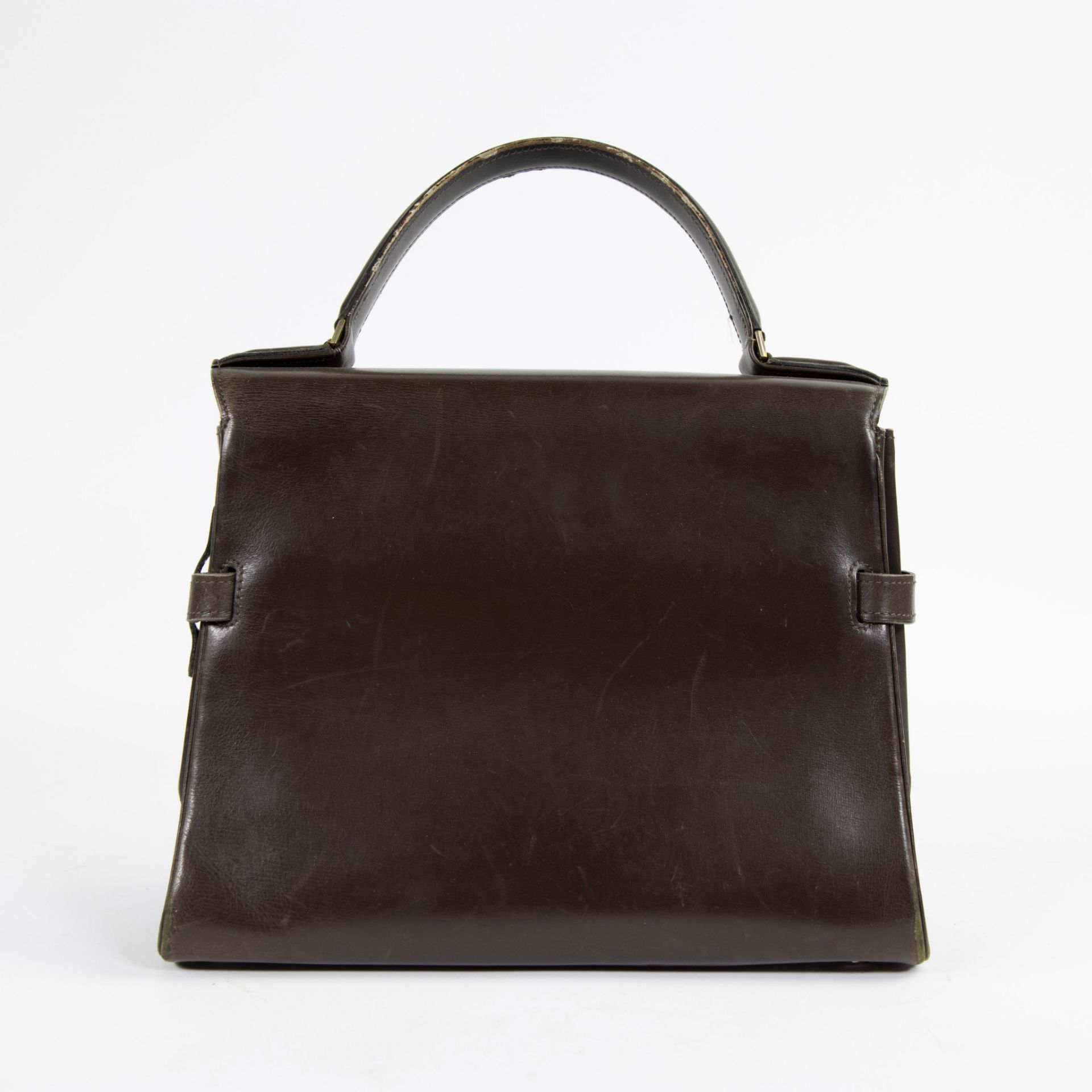 Delvaux Tempête MM Brown Calf Leather Handbag - Bild 3 aus 6