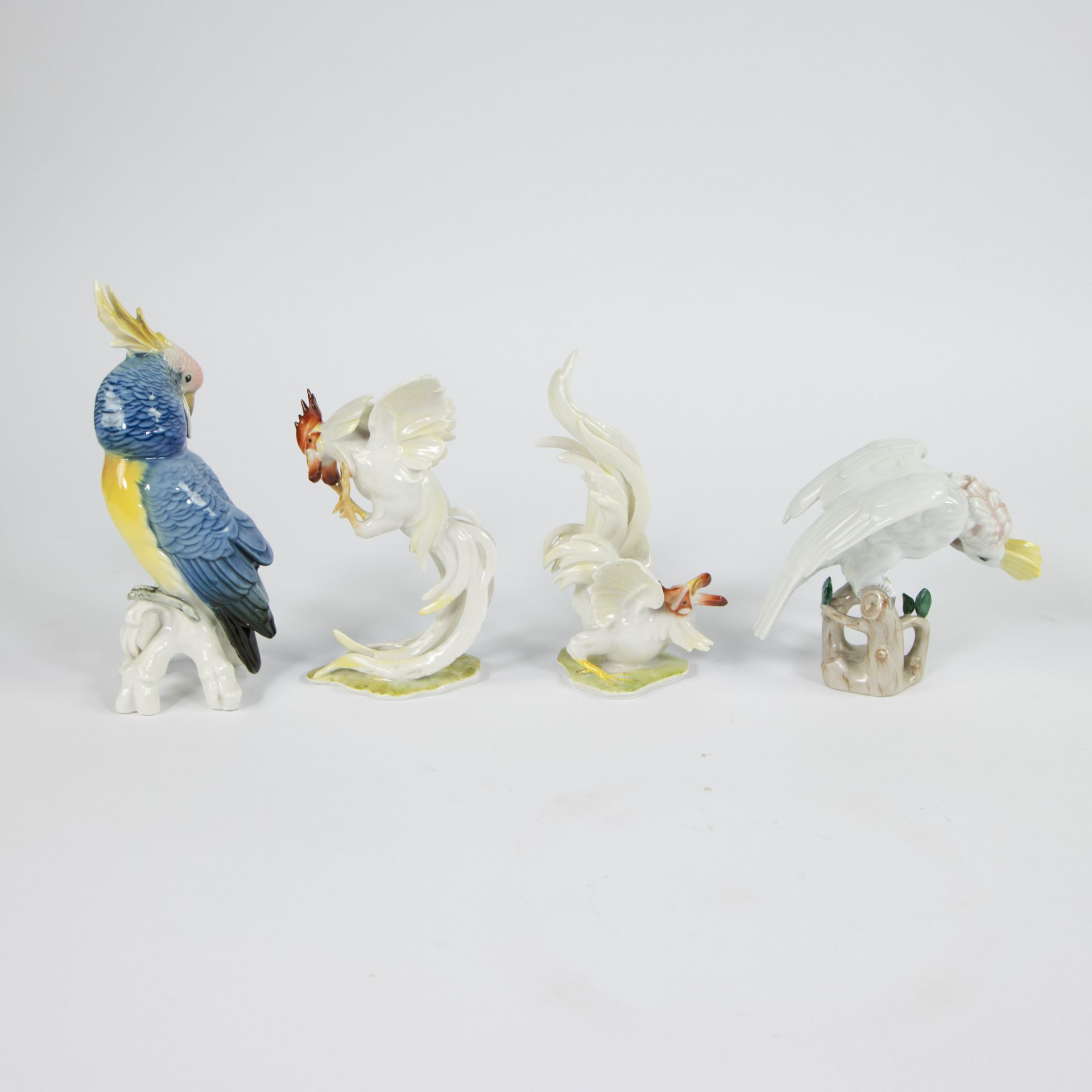 A collection of 4 figurines of birds including Augarten Wien, Hutschenreuter - Bild 3 aus 5