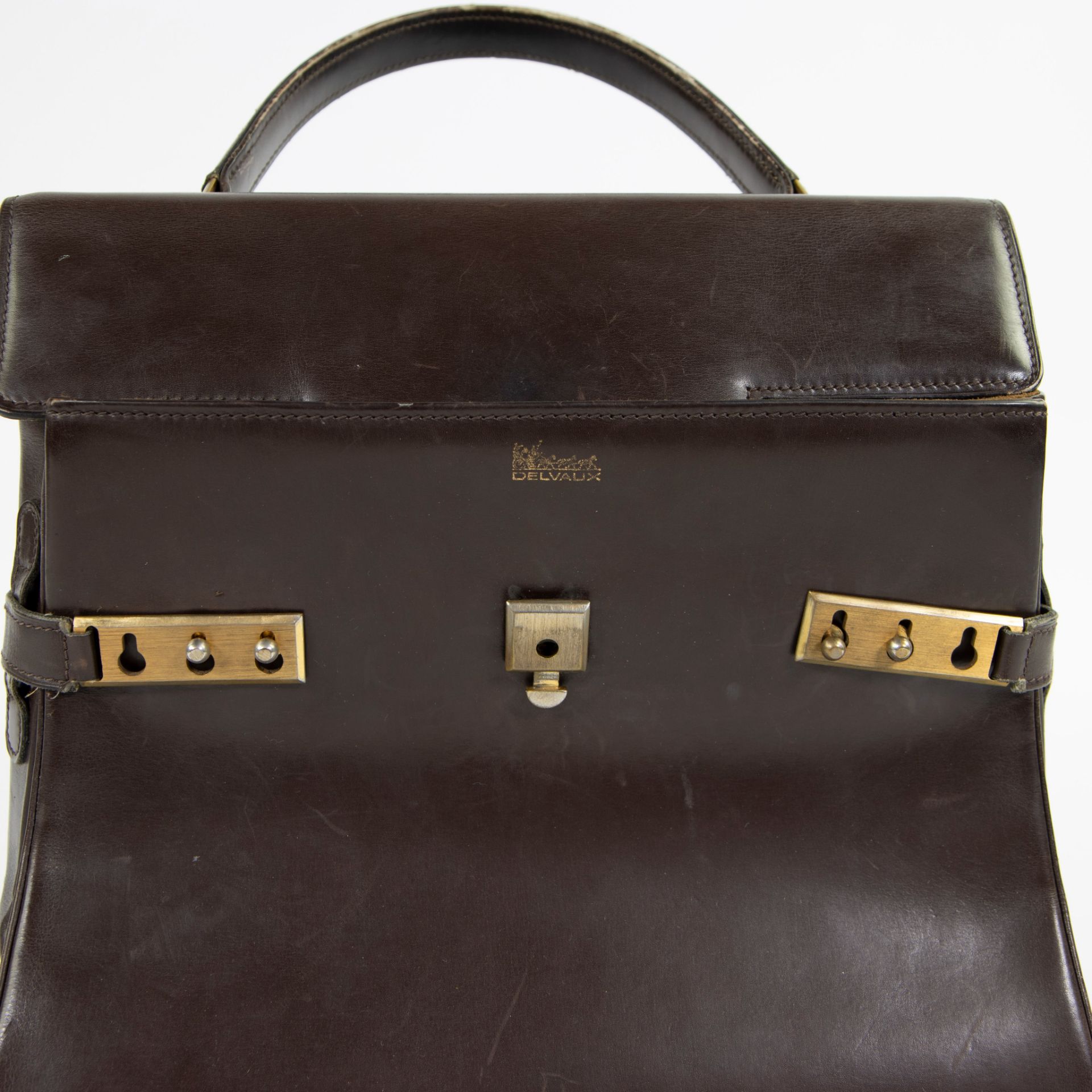 Delvaux Tempête MM Brown Calf Leather Handbag - Bild 6 aus 6
