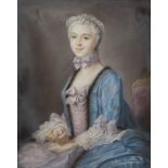 European school 19th century, pastel Portret of a Lady, not signed