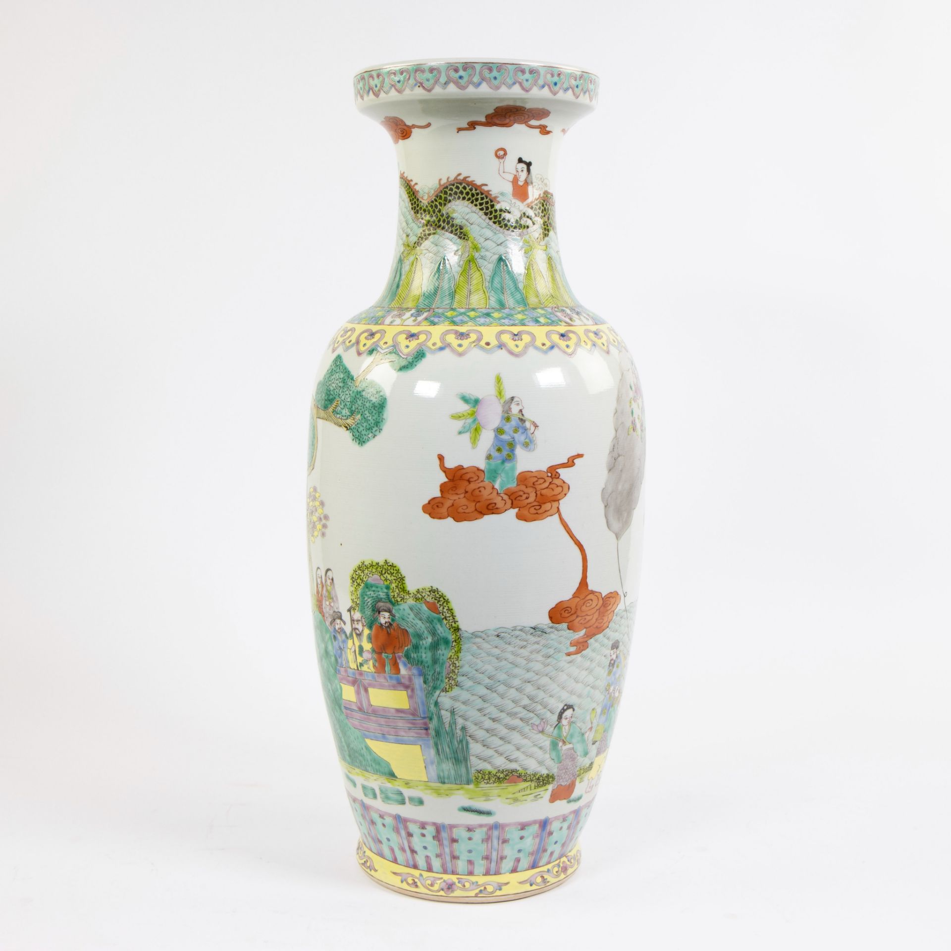 Cinese baluster vase with immortals decoration, Republic period - Image 2 of 6
