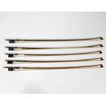 Lot of 5 violin bows