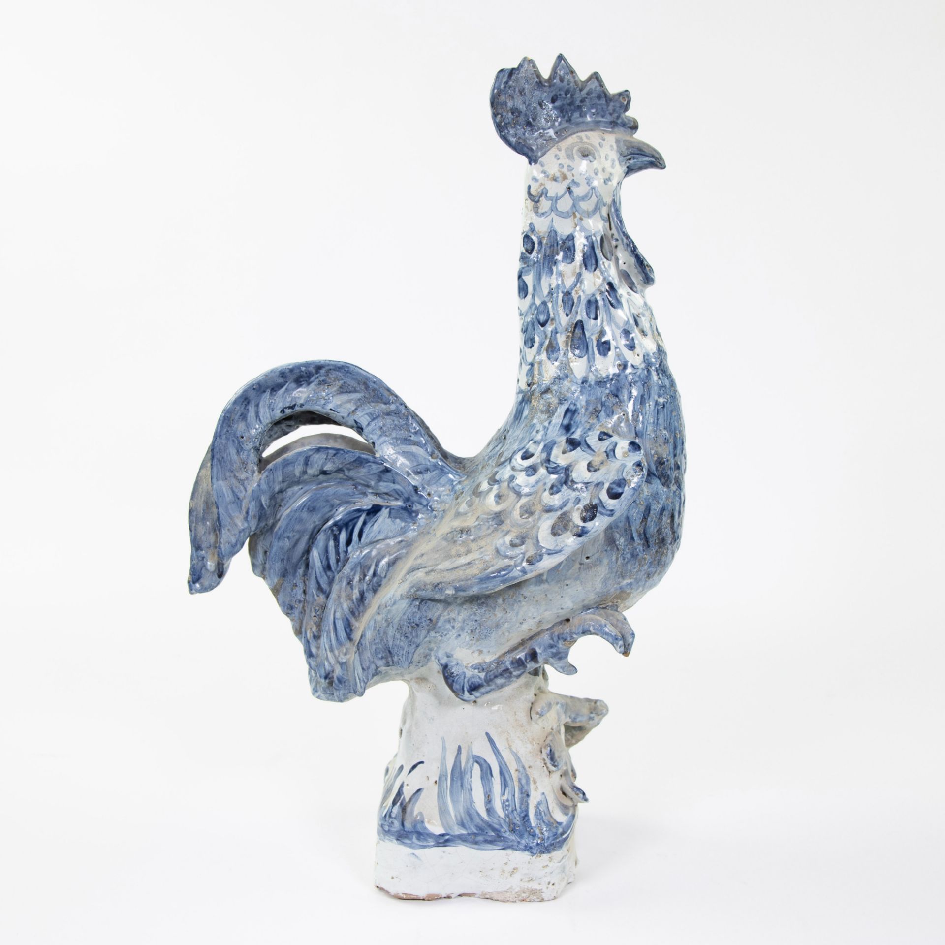 18th century hand-painted ceramic rooster, Northern French - Image 4 of 6