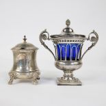 2 silver mustard pots French, 19th century