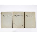 The collected works of Rembrandt on true large, 3 volumes. German reissue by Jaro Springer