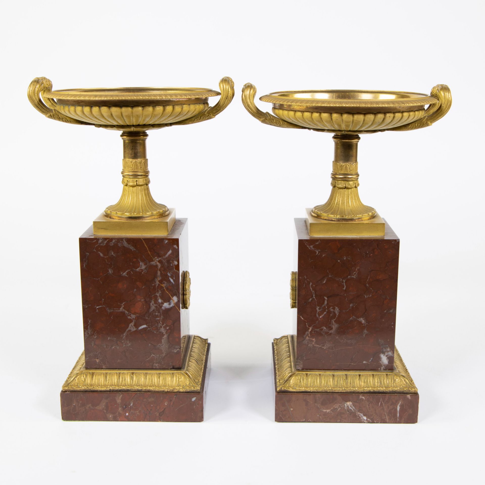 Pair of French marble Empire tazza - Image 3 of 5