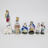 Lot 19th century porcelain polychrome figurines