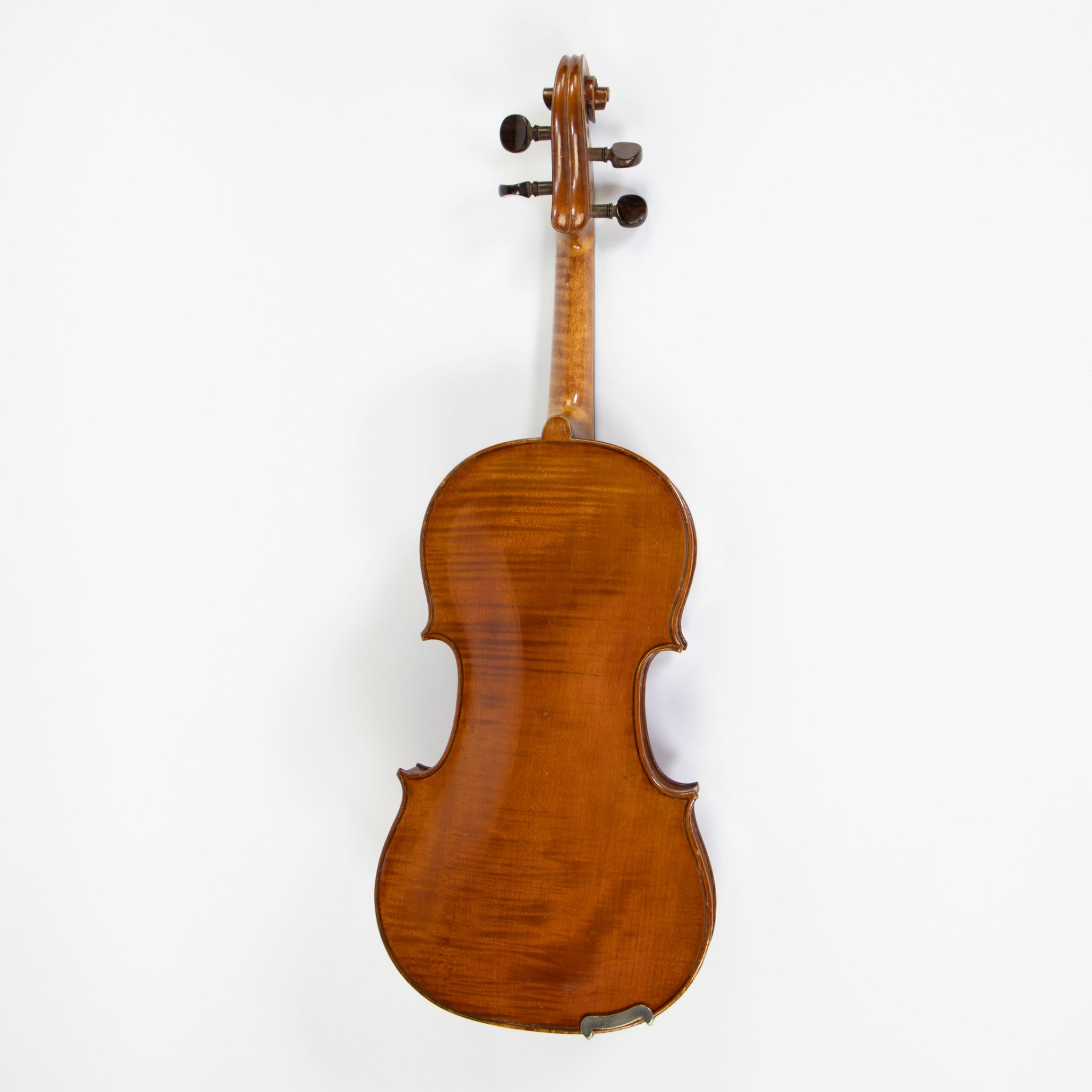 Study violin, label' Andreas Borelli, fecit Parmae, ano 1720, 359mm, playable, soft case - Image 4 of 5
