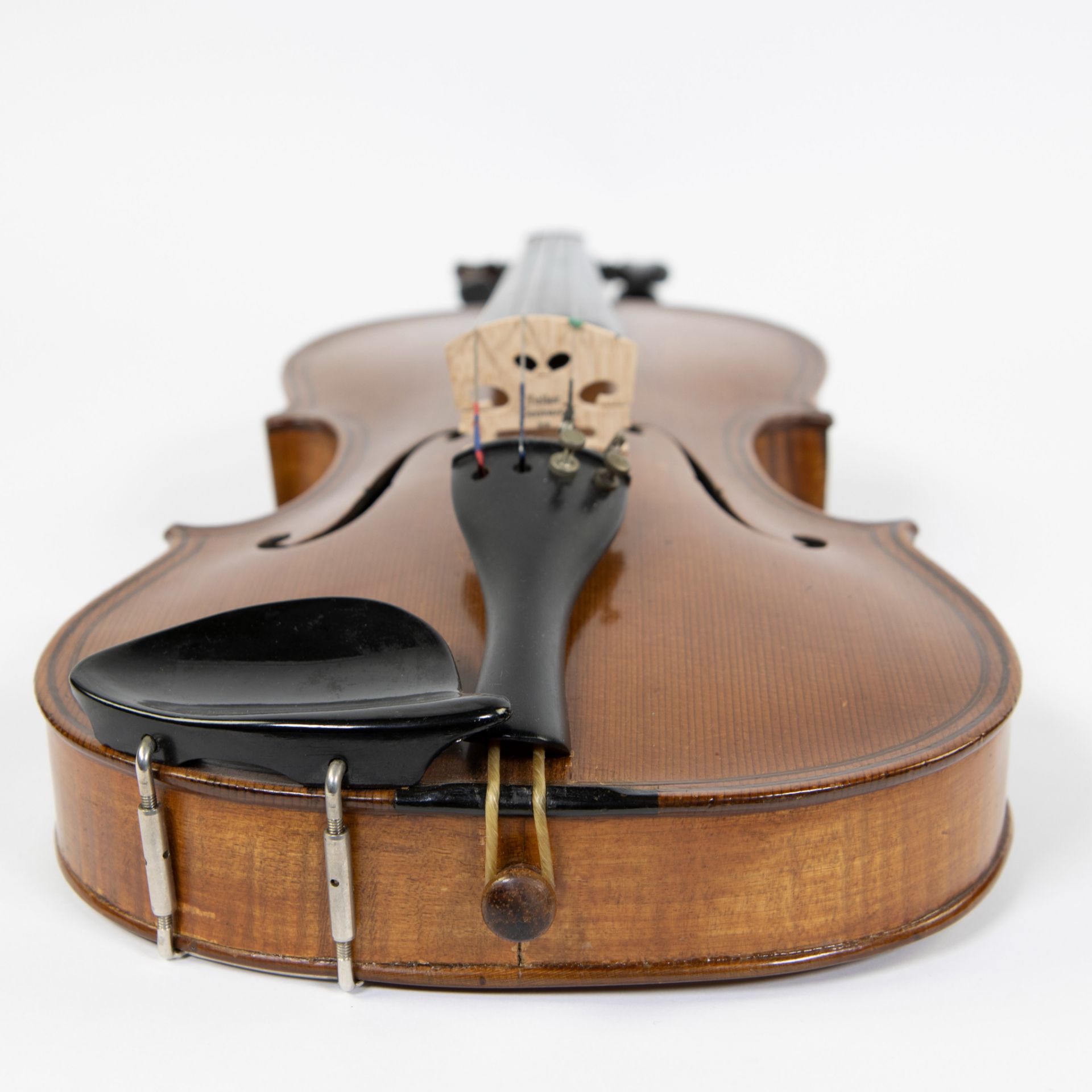 Violin label 'Giovan Paolo Maggini, Brefcie 1695, 364mm, double inlay, playable, wooden case - Image 5 of 5