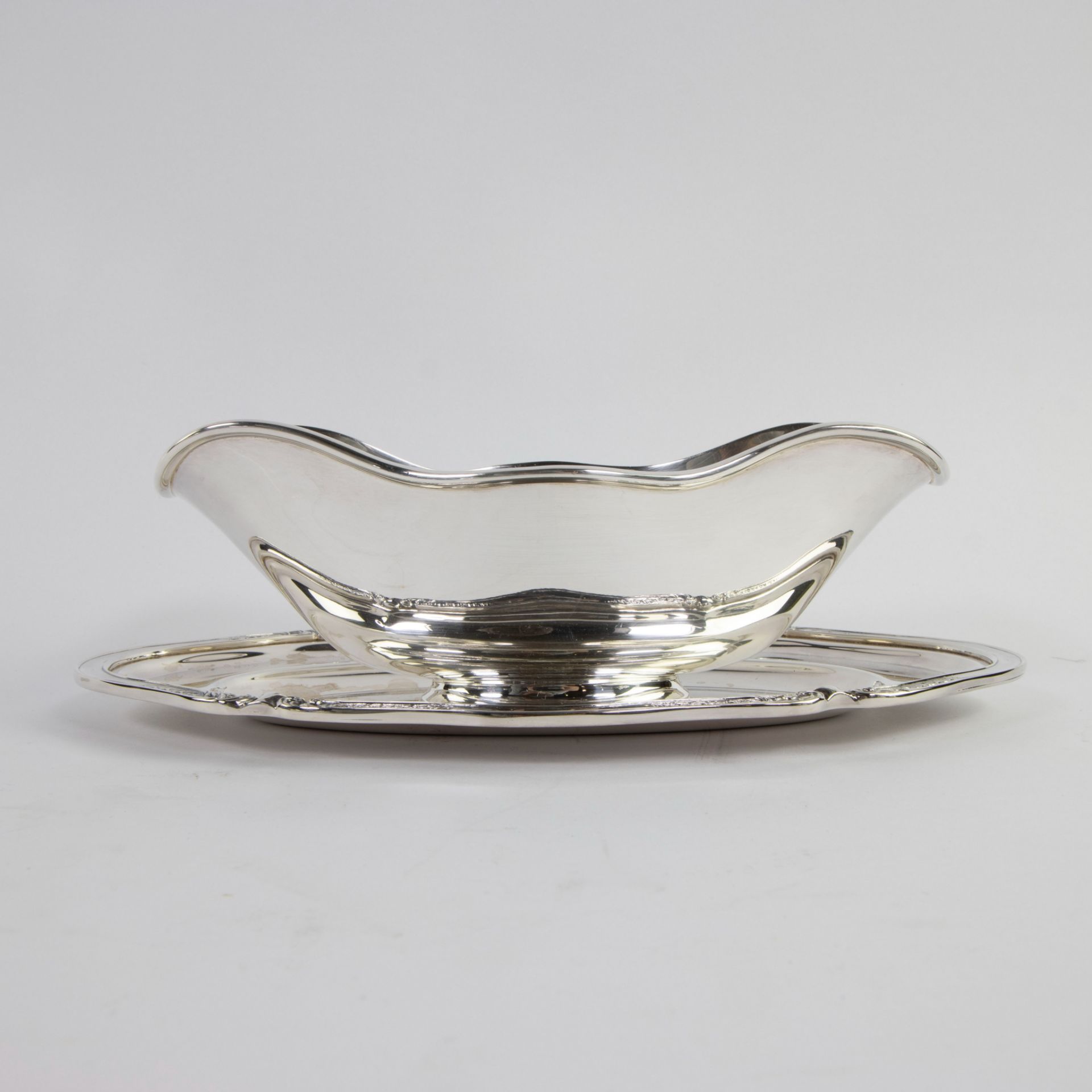 Christofle coffee and tea set, 2 dishes and a silvered sauce bowl - Image 3 of 5