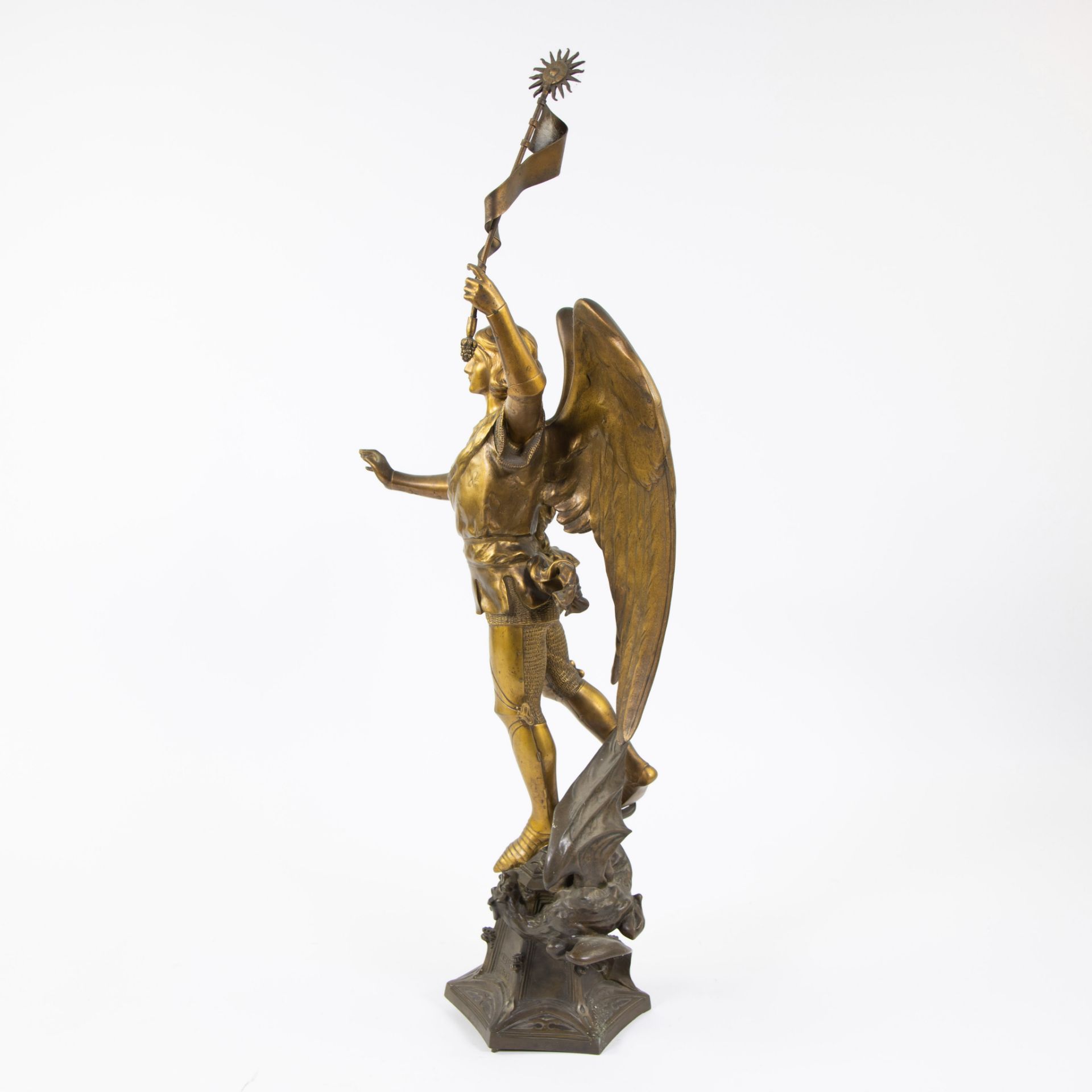 Gilt bronze statue Archangel Gabriel - Image 2 of 4